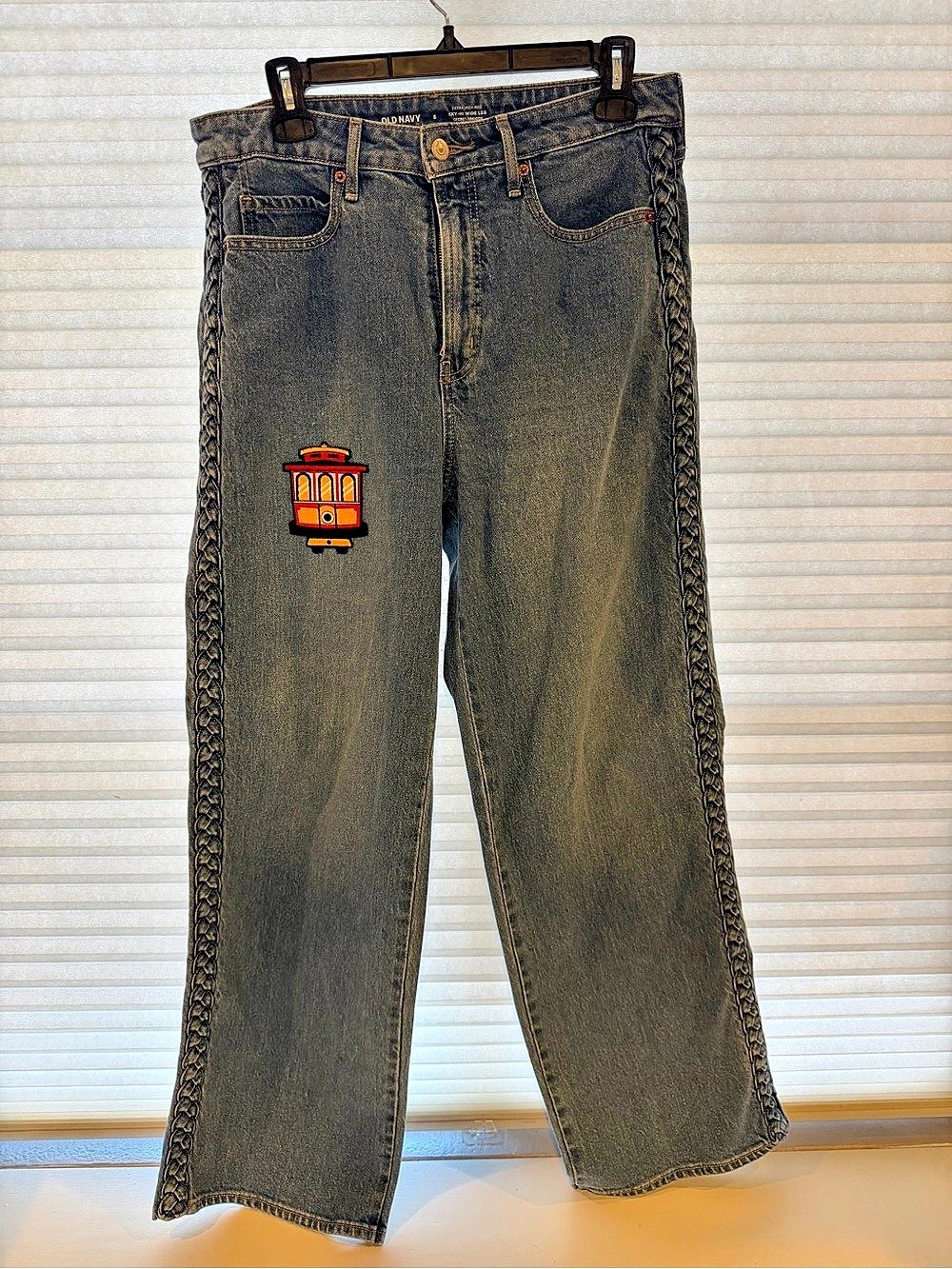 Old Navy Extra High-Rise Sky-Hi Wide-Leg Jeans Gray Size 8